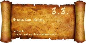 Buxbaum Bene névjegykártya